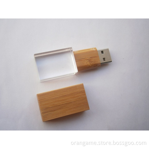 Art Wooden Crystal USB Flash Drive